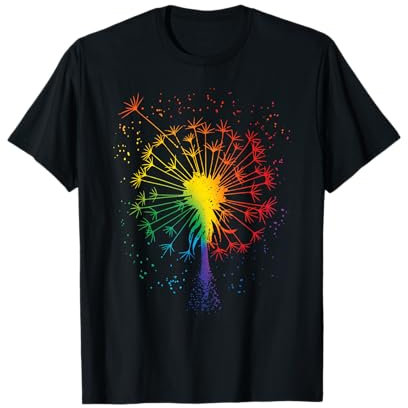 Just Pusteblume Löwenzahn Garten Breathe Regenbogen Blume T-Shirt