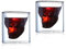 HNND Lot de 2 verres à vin en cristal transparent en forme de tête de mort - Pour cocktail, bière, whisky, etc. - Transparent - 250 ml