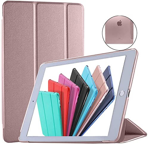 DuraSafe Funda Cases Para iPad Pro 9.7 pulgadas 2016 [PRO 9.7 2016] A1673 A1674 A1675 Trifold Hard Smart PC Translúcido Contraportada - Cobre Dorado