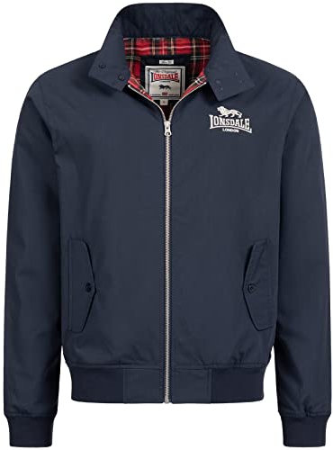 Lonsdale Herren Classic Allwetterjacke, Navy/Silver, XL
