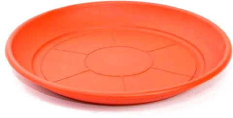 AC - Plato para Maceta Mediterranea - Fabricado en Polipropileno - Ideal para el Hogar, Plantas, Jardín, Decoración. - Cuidado de Plantas - Forma Redonda - Ø 20,4 cm - Color Marrón