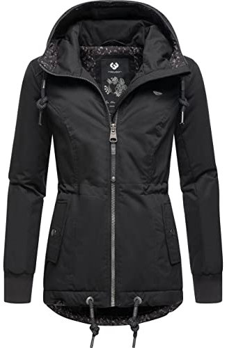 Ragwear Damen Winterjacke Outdoorjacke wasserdicht mit Kapuze YM-Danka Black22 Gr. M