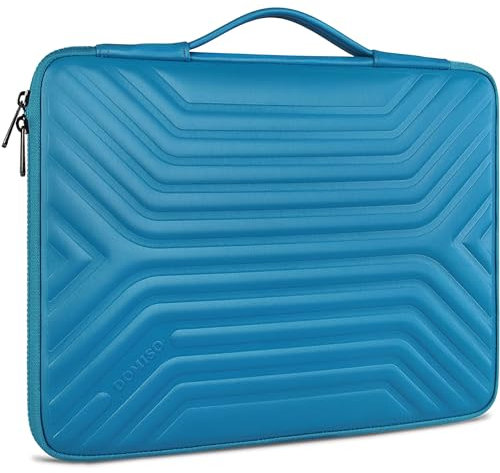 DOMISO 13.3 Shockproof Waterproof Laptop Sleeve with Handle Lightweight Soft EVA Tablet Case for 13-13.3 Inch Laptops/MacBook Pro Retina/Dell Inspiron 13 XPS 13 / ASUS/HP, Blue