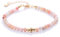 Bracciale con perline di pietre preziose per donne ragazze | Ametista quarzo rosa lapislazzuli pietra di luna guarigione braccialetto gemma di cristallo (Opale rosa)