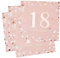 Servietten 18. geburtstag, 30 Stück Rosa Geburtstags Servietten, Happy Birthday 18 Servietten, 3-Lagig Milestone 18 Tischdekoration Papierservietten für mädchen Geburtstag Feiern Party Jubiläum