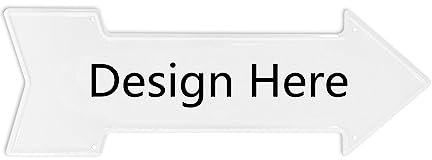 DJNGN Segno personalizzato della freccia destra Segno della strada Segno rustico della strada Segno della piastra Bar Cafe Restaurant Shop Casa Uomo Caverna Decor Segno regalo