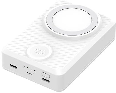 ISDT PB50DW 15000mAh Power Bank für kabelloses MagSafe-Ladegerät, magnetisches Duo-Ladegerät, schnelles kabelloses Laden, kompatibel mit iPhone 15 Pro Max/Plus/14/13 Serie, AirPods 3/2/Pro, iWatch