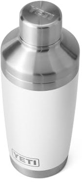 YETI Rambler - Coctelera de 20 onzas, acero inoxidable, aislada al vacío, color blanco