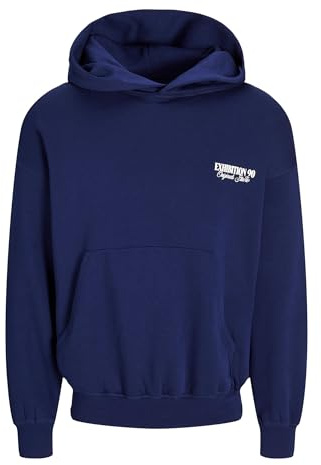 JACK&JONES Herren Jorroxbury Back Sweat Hood Kapuzenpullover, Ocean Cavern, L