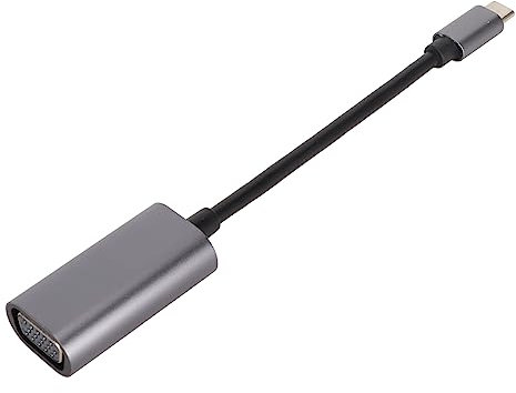 Yanmis Cavo adattatore da tipo C a VGA, 1080P supportato, design antiscivolo, adattatore da USB C a VGA per laptop, telefono, tablet