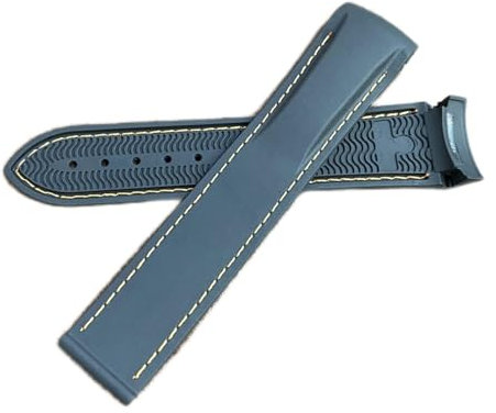 VISIYUBL 20mm 22mm 19mm 21mm Gummi Silikon Watchstrap Fit for Hamilton Khaki Field Scuba Frogman Fit for Zahnrad S3 Fit for Seiko5 Sumo 007 Uhrenband Werkzeug (Color : Black orange, Size : 22mm 21mm