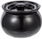 PHENOFICE Black Ceramic Soup Pot 500ml Stew Jar Tagine Pot Kitchenware Ceramic Soup Bowl Lid