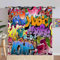 ANHOPE Bunte Städtisch Graffiti Gardinen Blickdichte mit Ösen Kinder Jungen Mädchen Thermo Vorhänge Blackout Curtain Vorhang Wohnzimmer Schlafzimmer Verdunklungsvorhänge 2er Set H 245 x B 200 cm