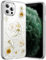 Magnetisch Hülle Blumen für iPhone 11 Pro max, Kompatibel mit MagSafe, Durchsichtig Sonnenblume Handyhülle Glitzer Echte Getrocknete Blumen Hülle Transparent Stoßfest Schutzhülle Florale Gänseblümchen