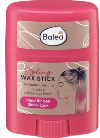 Balea Haar Wax Stick Haarstyling-Stick, 25 g Styling schnelle Fixierung auch Babyhaar geeignet Mangobutter und Avocadoöl