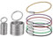 6 Stück Schlüsselring Drahtseil & 24 Stück Flacher Kreis Schlüsselringe 15 cm Draht Schlüsselanhänger 15 mm Schlüsselring und 30 mm Schlüsselring, Schlüsselringe Edelstahl für Schlüssel Gepäckanhänger
