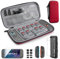 TiMOVO Funda Protectora para Switch 2, 14 en 1 Switch 2 Accesorios Kit con Funda de Transporte, Funda para PC, Funda TPU JoyCon, 2 Pack Protector de Pantalla y 8 Pack Protectores de Pulgar, Rojo
