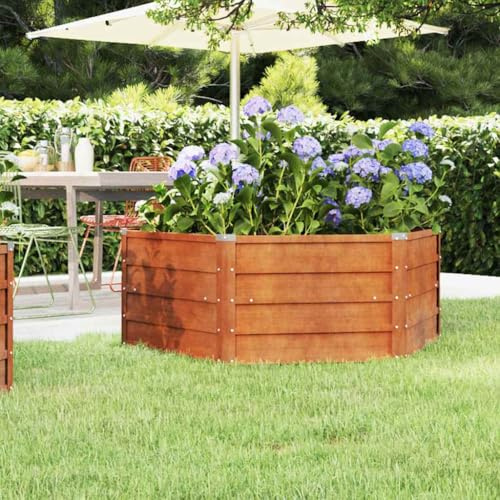 Myheimly Hochbeet Rostig Cortenstahl129 x 129 x 45 cm