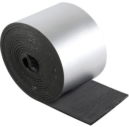Putentfun 10M x 25CM Self Adhesive Reflective Aluminium Foam Insulation 7mm Thick, Aluminum Bubble Heat Thermal Reflector Panels, Foil Insulation Roll for Floors, Roofs, Garage Doors and Camper Vans