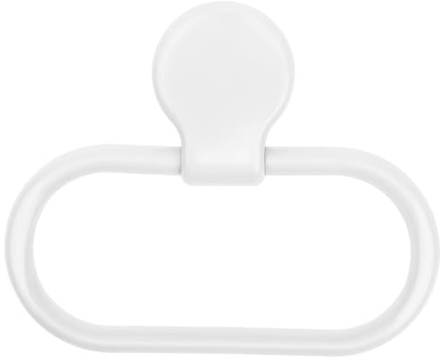 Selbstklebender Handtuchring Küche Bohren für und Bad | Abs, Weiß, Schlichtes Design, Einfache Nutzung, Passend für Badezimmer und Küche