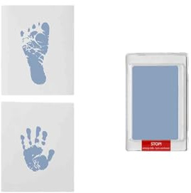 Dooky Inkless Pads Blue für Baby Hand- und Fußabdruck (berührungsfreies Abdruckset ohne direkte Tinte, saubere Abdruckpads zur Erstellung detailreicher Babyabdrücke als Erinnerung), Blau | Berührungsfreies Abdruckset ohne direkte Tinte für detailreiche Baby Hand- und Fußabdrücke als Erinnerung.
