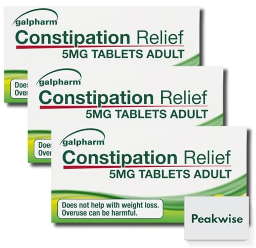 Constipation Relief 5mg Tablets Adult 20 Per Pack (3 Pack) - Effective Overnight Relief for Constipation,Effective Overnight Constipation Relief & Stool Softener Supports Digestion