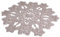 CHICCIE 2 Set Filz Platzset Schneeflocke Beige 30 cm - Tischset Unterlage Platzdeckchen