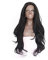 Greenmirr Schwarze Lace Front Perücke lange vordere 13X4 Lace mit seitlicher Trennwand Hitzebeständigkeit aus synthetischem Haar 24in