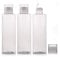 VASANA 3PCS Empty Clear Plastic Soft Squeeze Bottle with Flip Cap Refillable Cosmetic Makeup Travel Sample Packing Tube Container Jars for Cosmetic Bath Shower Gel Lotion Liquid Shampoo (250ml)