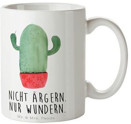 Mr. & Mrs. Panda Tasse Kaktus Wut - Geschenk, Teebecher, wütend, Chefin, Kakteen, Schule, Kaffeetassen, Teetasse, Kaffeetasse