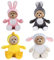 My OLi Kuscheltier 18cm Osterbären Teddybären: Hase, Huhn und Schaf mit Flippable Hüten Stofftier Ostergeschenke 4 Stück für Babys Kinder Jungen Mädchen
