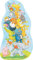 XXL Puzzle Tierpyramide 28 x 50cm 17 Teile von goki Kinderpuzzle mit Tiermotiven mit Palandi® Sticker