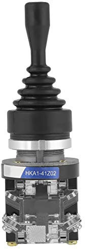 Aigend 1pc Joystick Switch, 380V 5A Interruttore Joystick Impermeabile 2 Posizioni HKA1-41Z02 2NO Ritorno a Molla Momentary Joy Stick Switch Replacement Diametro 30 mm
