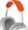 TOLUOHU Cuscino per fascia per Apple AirPods Max, lavabile, in morbido silicone antipolvere, compatibile con baldacchino a rete a maglia (arancione)
