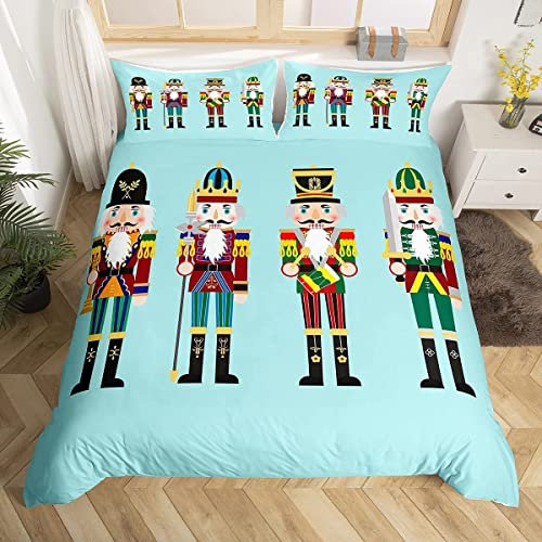 Homewish Nutcracker Merry Christmas Bedding Set Duvet Cover Set With 2 Pillowcase Ultra Soft Kids Room Decor Super King Size