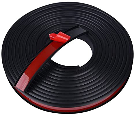 wordmouk TPE Selbstklebend Möbel Kantenband U-förmig Weich Dichtleiste für Kanten Anti Kollision für DIY Schrank Schrank Tisch Ecken Kantenschutz 20mm*5m Schwarz