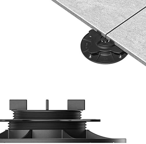 10x LANGFIT® Stelzlager M für Terrassenplatten – Stufenlos höhenverstellbar von 18 bis 36mm – Fugenkreuz 3mm – Flexibles Adaptersystem – Made in Germany – MS-SL18-036-FK