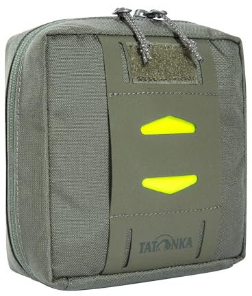 Tatonka Unisex – Erwachsene Universal Pouch 14 x 14 Rucksack-Zusatztasche, Stone Grey Olive, 14 x 14 cm