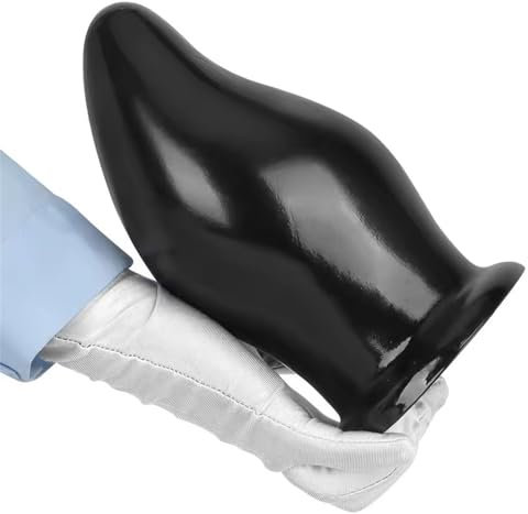 Axcroo Riesen Analplug mit Saugnapf XXL Extra Groß Buttplug Analkugeln Analdildo Anus Dilatator Prostata Massager Masturbation Dicker Anal Butt Plug Extrem Sexspielzeug Für Männer Frauen (Schwarz)