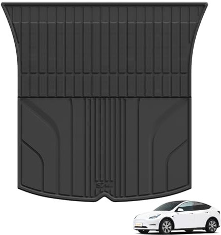 3W Boot Liner Fit For NEW Tesla Model Y 2025 2026 Juniper, Odorless Dog Friendly Heavy Duty Car Mats, Custom Fit Model Y Juniper, Waterproof Non Slip Trunk Mats Easy to Install Tesla Accessories