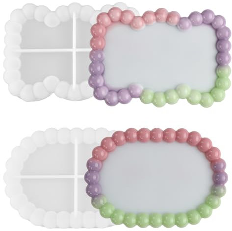QINGYIWL 2 Stile Silikonform Tablett, Bubble Tray Form Silikonform Untersetzer, Silikonformen Gießformen Tablett, Epoxidharz Formen Beton Gießform für Resin Art Kerzenhalter Aroma-Kerze Schmucktablett