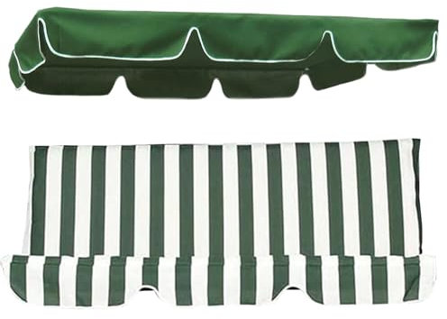 Weddflower Porch Swing Canopy Replacement for Garden Swing Seat Waterproof Unfading Canopy with Fixing Strap 55.9x47.2x5.9in 600D Oxford Cloth 2 Seater Outdoor Replacement