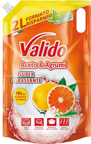 Valido Detersivo Piatti Agrumi Ecoricarica 2000ml, 2000ml