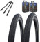 2er Set Schwalbe Reifen Marathon E-Plus Schwarz Reflex 28 x 1,50 (40-622) Schlauch wählbar + MSZweirad Reifenheber (SV Schlauch, 28 x 1,50 (40-622))