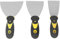 3-teiliges Spachtelmesser-Set, Spachtelmesser, Klebebandschaber mit Flexibler Klinge und Ergonomischem Griff, Zum Auftragen und Entfernen von Gips, Zement, Beton