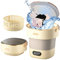 Mini machine à laver pliable 15L, Machine à Laver Mobile 22W, Petite machine à laver avec sèche-linge, 2 en 1, 3 Modes de Nettoyage, pour enfants, pour chaussettes, sous-vêtements, voyages (kaki 13l)