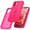 Qasyfanc Mate Funda Compatible con iPhone 12, Carcasa con Protección de La Cámara y 2 Protector Pantalla, Translúcida Protección Militar Anti-Choque Funda PC Anti-Arañazos Caso, Rojo Rosa