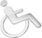 COSMEVIVI Panneau Toilettes Handicapées Abs Signalétique Pour Wc Accessible Aux Fauteuils Installation Facile