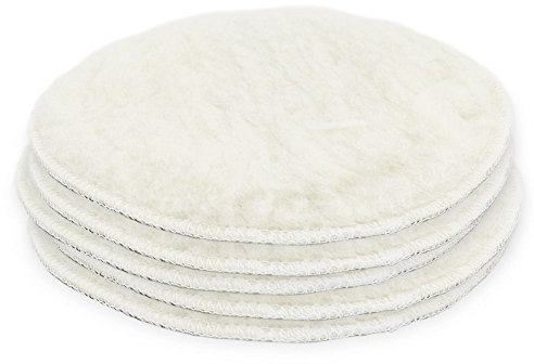 BITUXX® 180mm Polierpad Wollpad Polierfell Wollpuffer für Autopoliermaschinen (5X)