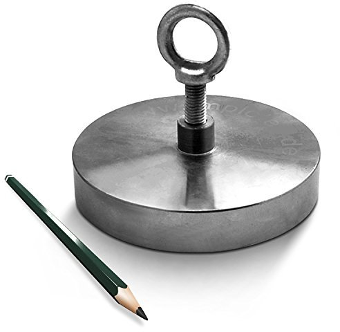 Suchmagnet Neodym-Magnet Bergemagnet bis 600kg Einfach N45 vernickelt, Suchmagnet:136mm 600Kg
